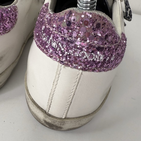 Golden Goose Superstar Classic with List Glitter Sneaker Shoes Womens 36‎ US 6 - Picture 9 of 16